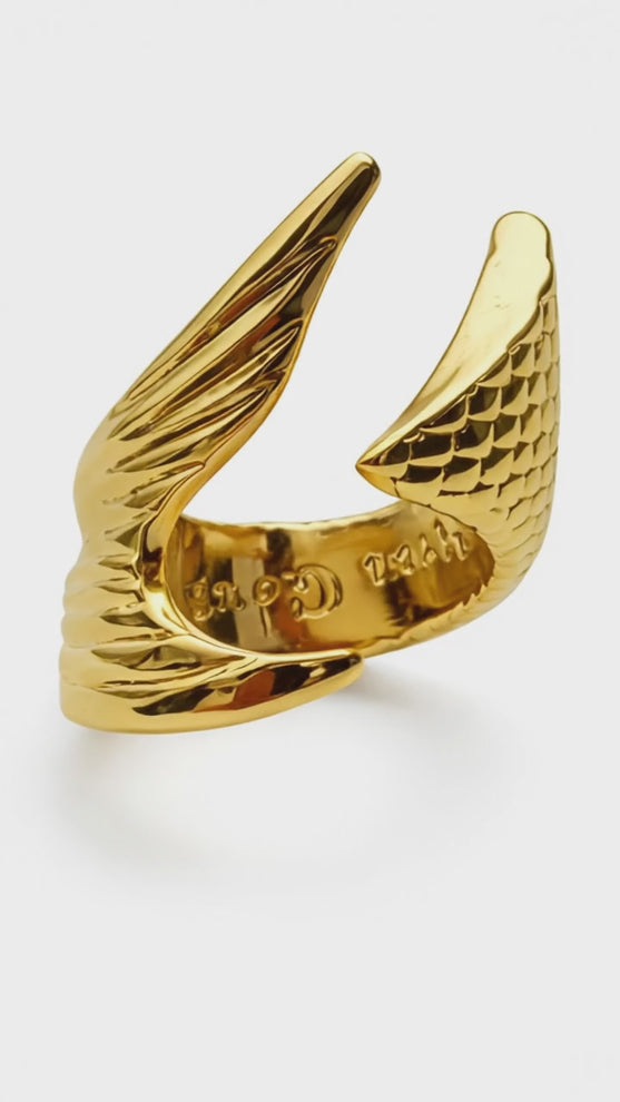 mermaid ring by jagged halo jewelry