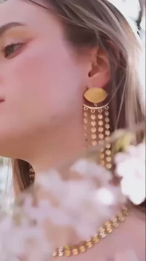 fringe jewelry tassel jewelry cleo earrings halo jewelry jagged halo jewelry edgy earrings