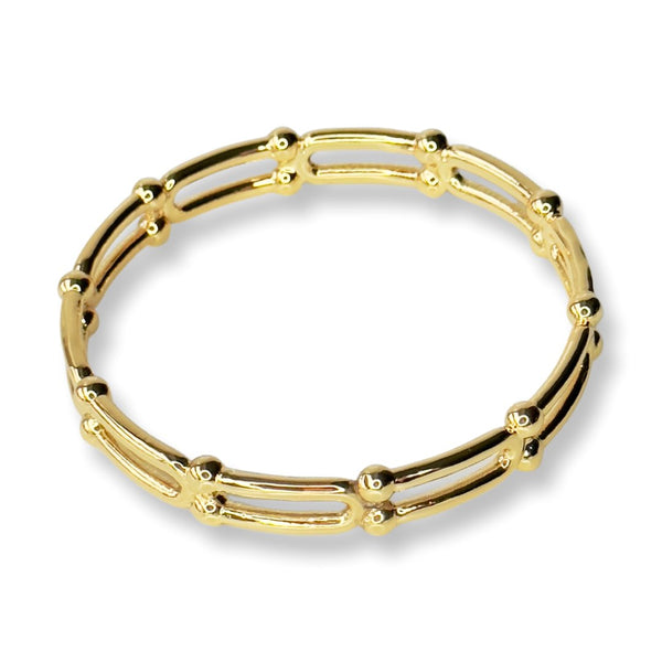 Sheelah Bangle Jagged Halo Yellow Gold Filled 