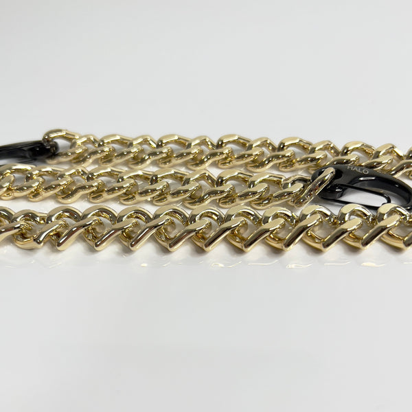 Shiv Chain Jagged Halo Jewelry 14K Yellow Gold Plated - Gunmetal Gray 